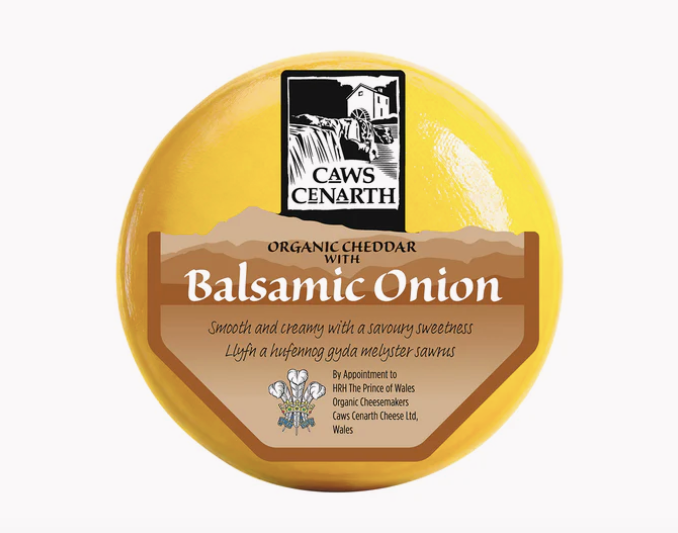 Organic Cheddar with Balsamic Onion - Caws Cenarth