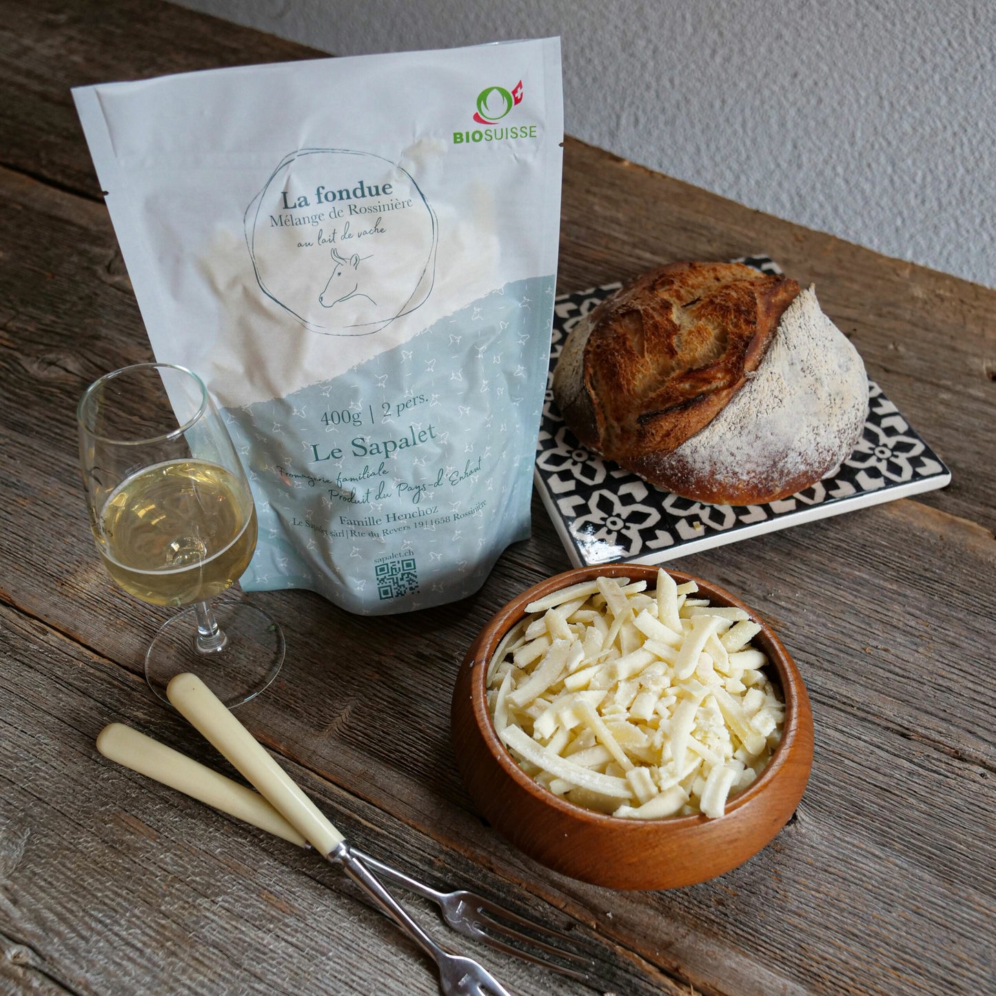 Fondue au Lait de Vache (600g) - Le Sapalet