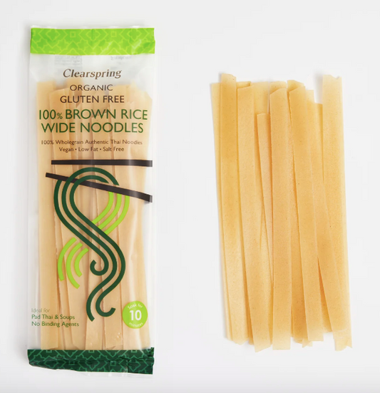 100 % Brown Rice Wide Noodles (Gluten Free) - Clearspring