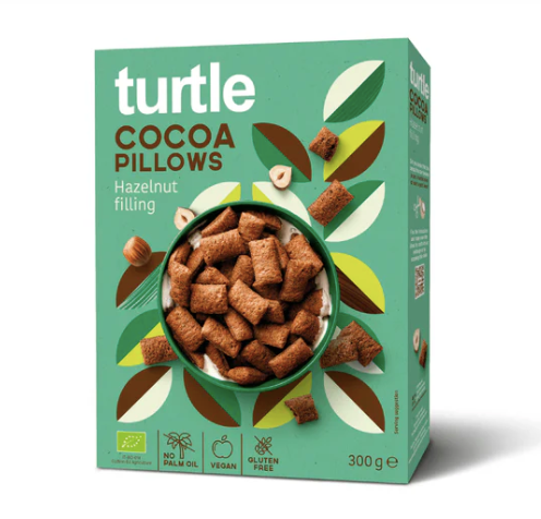 Cocoa Pillows with Hazelnut filling Bio - Turtle