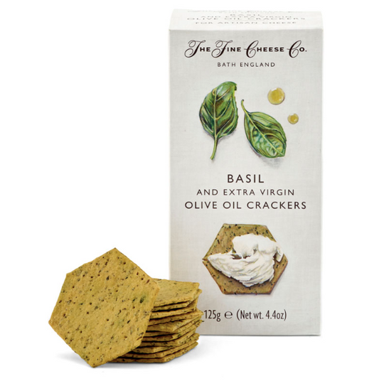 Basil and Extra Virgin Olive Oil Crackers - The Fine Cheese Co.