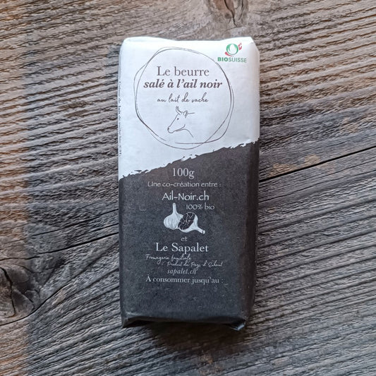 Beurre de Vache à l'ail noir bio (100g) - Le Sapalet
