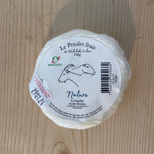 Le Pétolet Frais bio (Nature) - Le Sapalet